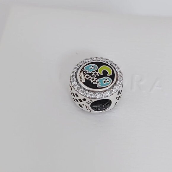 Pandora Parks Halloween Mickey Peek A Boo Ghost Mouse Exclusive Bead Charm S925 - Picture 3 of 5